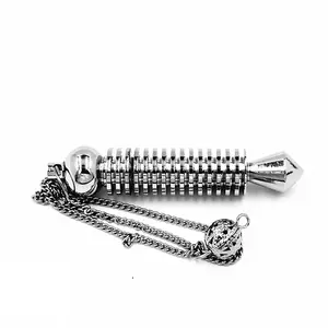 Wholesale, Metal Pendulum for Dowsing Divination Healing Spiritual Wicca Women Men Amulet Screw Shape Pendule Radiestesia Charm SONGLONG goth small