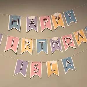 Pastel Bluey Inspired Banner Banner