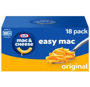 Kraft Easy Mac Original Macaroni & Cheese Microwavable Dinner (18 ct Packets)(Packaging May Vary)