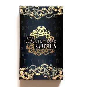 Ancient Saxon Runes Oracle Cards, 26-Piece Set for Divination and Future Prediction, Ideal for Beginners and Enthusiasts, Elegant Design