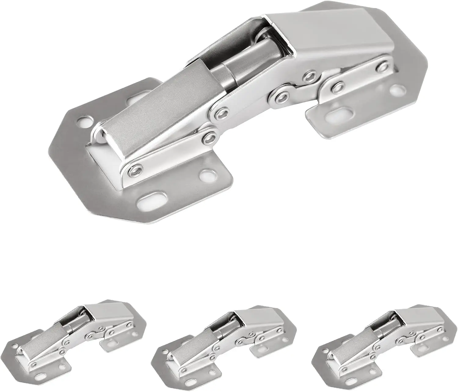 4 Pcs 42 Inch Hidden Cabinet Door Hinges Frameless Concealed Surface Mount Hinges