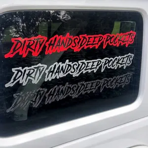 Deep Pockets Decal, 2-Pack Options, Easy to Apply - Perfect for Cars Trucks SUVs or Offices - Vehicle Exterior Decoration, High Outdoor Resistance