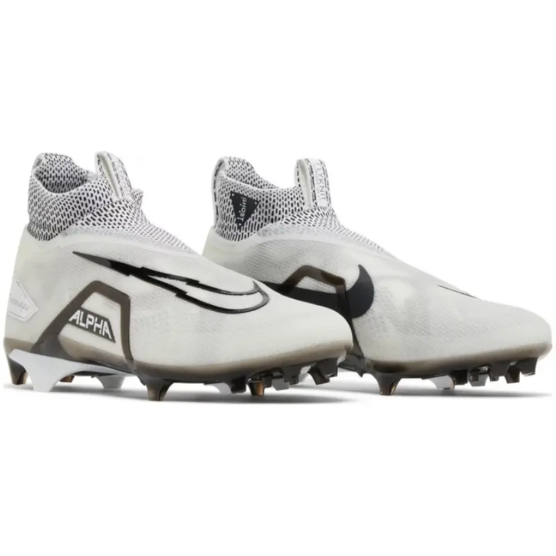Ohio State Football Team Issued Nike Alpha Menace Elite 3 Wd P White/Black Particle Grey Wide Pair of Cleats