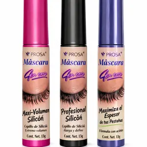 PROSA Bundle Mascara 3 Pack - Long Lasting Eyelash Mascara for Makeup - Original Product Title with Brand Name Smudge Proof Waterproof Cosmetic