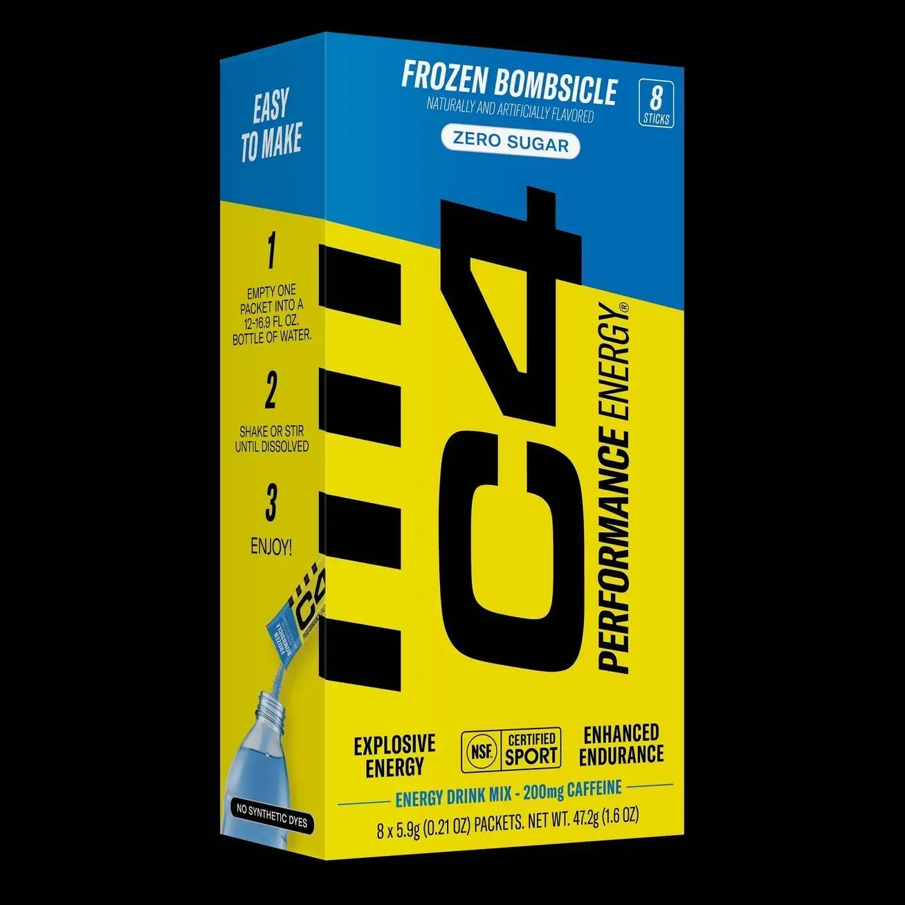 C4 Performance Energy Powder Mix Frozen Bombsicle, 8 Pack