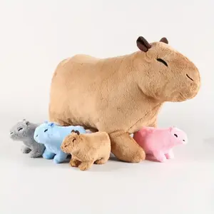 Capybara Plush Toy, 1 Set Cute Capybara Stuffed Animal, Soft & Comfy Plush Toy, Birthday & Holiday Gift for Boys & Girls
