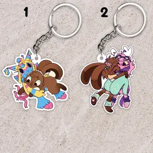 Dandy's world keychain: Yatta x Cocoa and Cocoa x Flutter, Yattadandysworld, Cocoadandysworld, Flutterdandysworld