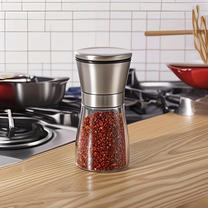 Stainless Steel Pepper Grinder Manual Salt and Pepper Mill Adjustable Coarseness Kitchen Spice Grinder