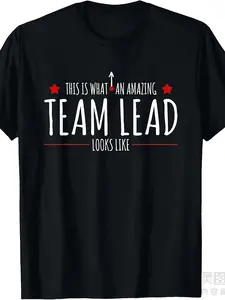 Men's & Women's Transformational Leadership Quotes Team Lead Appreciation T-Shirt - 220gsm Pure Cotton Casual Loose Fit Round Neck Short Sleeve Shirt with Motivational Leader Apparel Gift