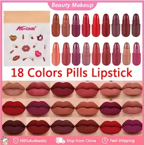18 Color Lip Gloss Capsule Set, Natural Shades for Various Makeup Looks, Mini Portable Long-Lasting No Smudge, Perfect Lip Color