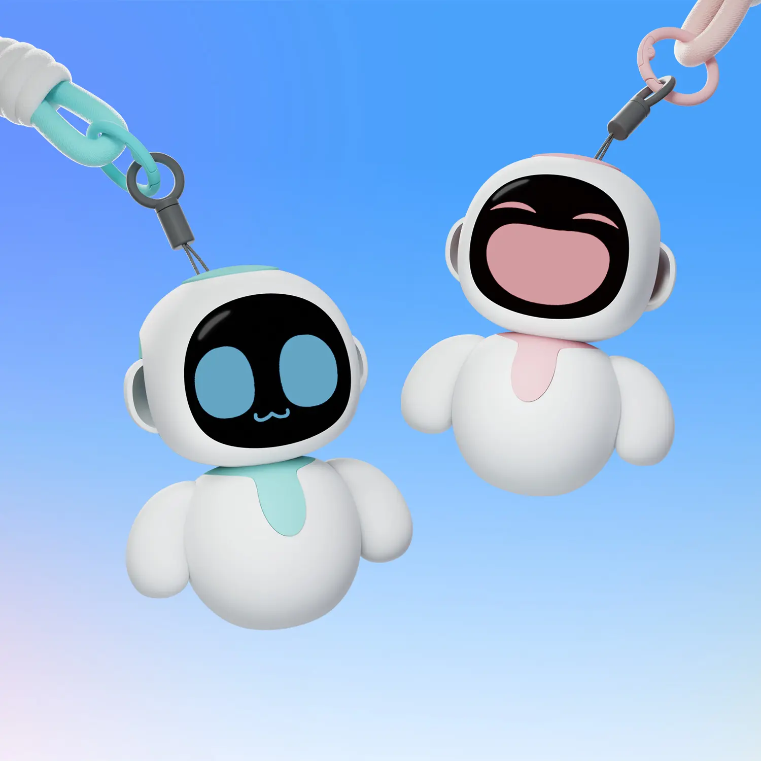 Energize Lab, Eiliko Aquamarine - Your Tiny AI Charm Robot That Matches Every Daily Outfit, Fun Electronic Pendant Toys, for Couples and Best Friends.（Only supports 2.4G WiFi network）