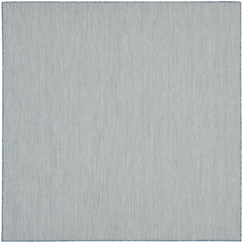 360 Stand 6 ft. Blue Geometric Power Loom Square Area Rug - Square Size, Contemporary Look, Easy-Clean Household Textile Carpet