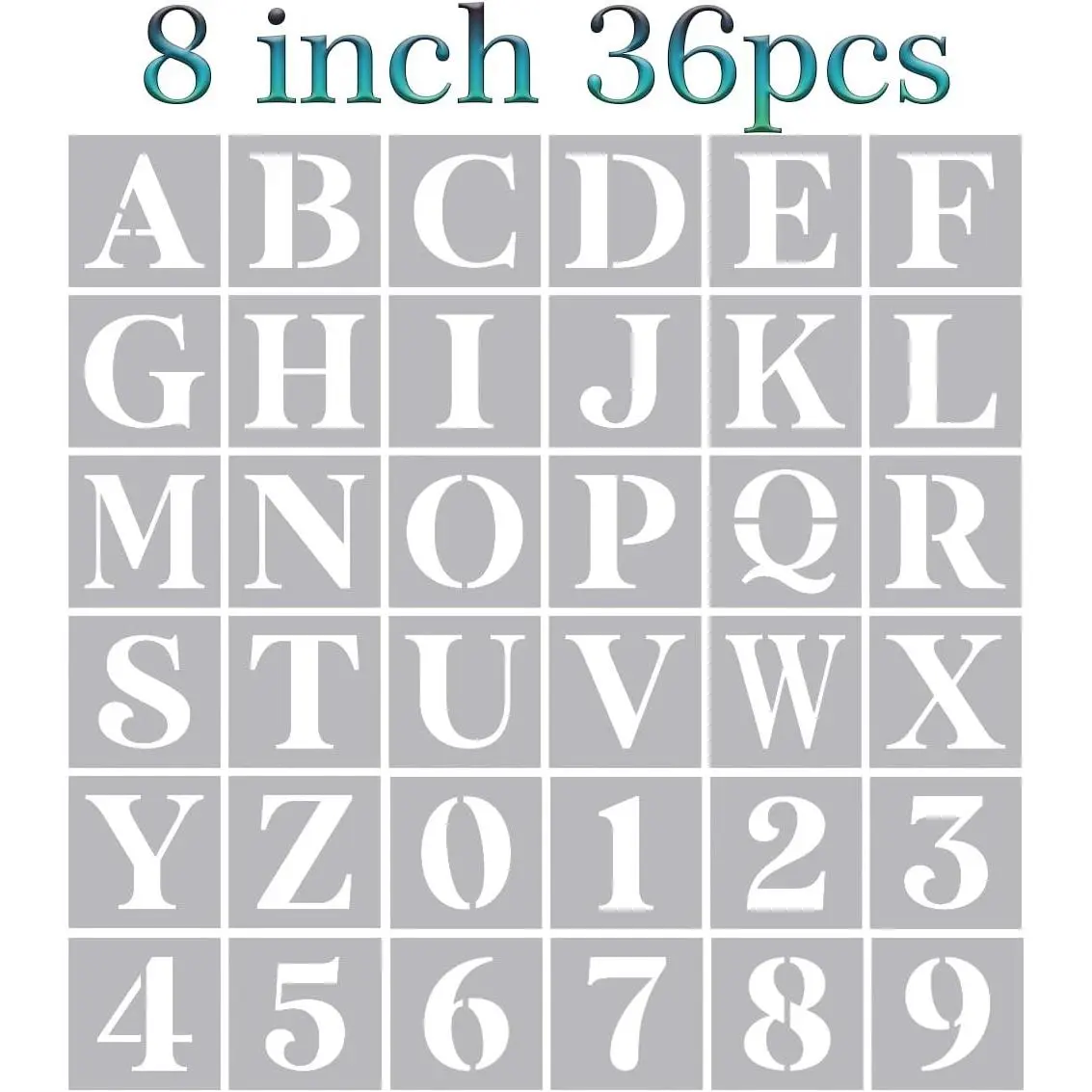 8 Inch Large Letter Stencils - Alphabet Stencils for Painting on , DIY Crafts & Wall Signs