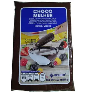 Melher Choco Melher Clasico Chocolate Flavored Coating to Dip Banana and Other Frozen Fruits Classic 13.22 oz