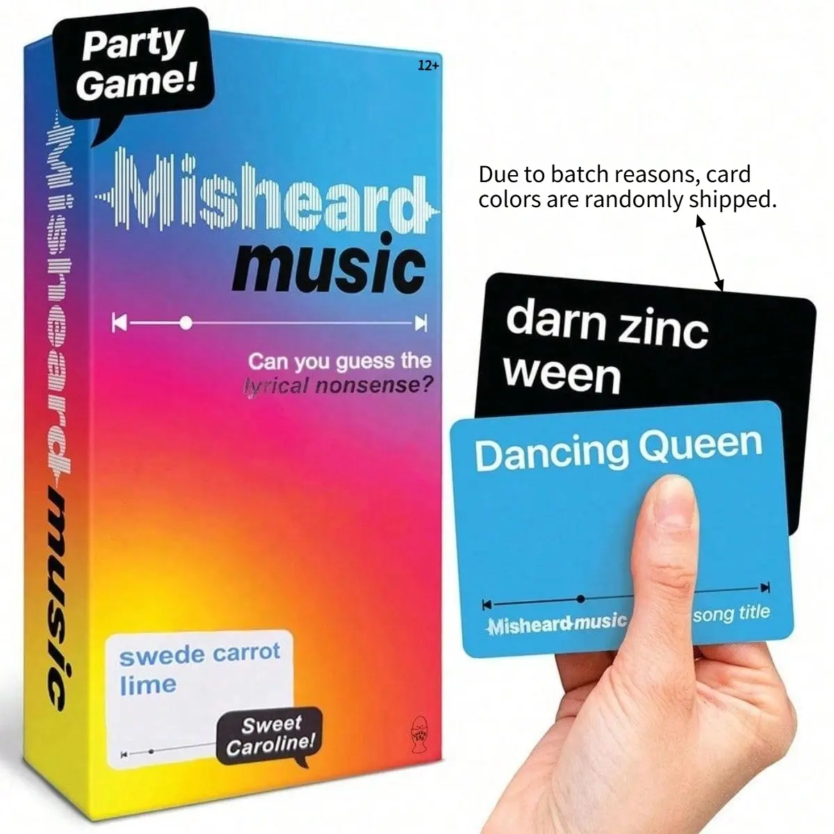 1pc Misheard Music, Party Card Game, Themed Card Game for Group Gatherings, Perfect for Halloween, Christmas, and New Wedding Birthday Parties, Party Game Cards