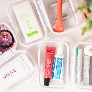 Transparent Hard-Shell Zipper Case, Dust-Proof PVC Strap-Sealed Storage Box, Waterproof Cosmetics And Toiletries Storage Bag, Travel Makeup Brush Case, Bead And Small Item Storage And Organization Set, Multi-Functional Portable Travel Organization Bag