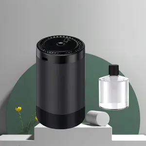 Car-mounted aroma diffuser, Car air diffuser, nano automatic spray fragrance machine, atmosphere lighting aroma diffuser, battery-powered, USB charging, with complimentary fragrance essential oil