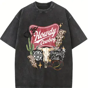 Comfort Colors Western Collage Graphic Tee, Comfort Colors Country Tee, Vintage Cowboy Skull Disco Shirt , Rodeo Shirt