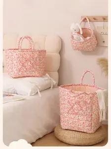 New Floral Foldable High-Quality Grocery Shopping Bag, Multifunctional Storage Basket, Durable Reusable Handbag for Everyday Use, Reusable Grocery Bags
