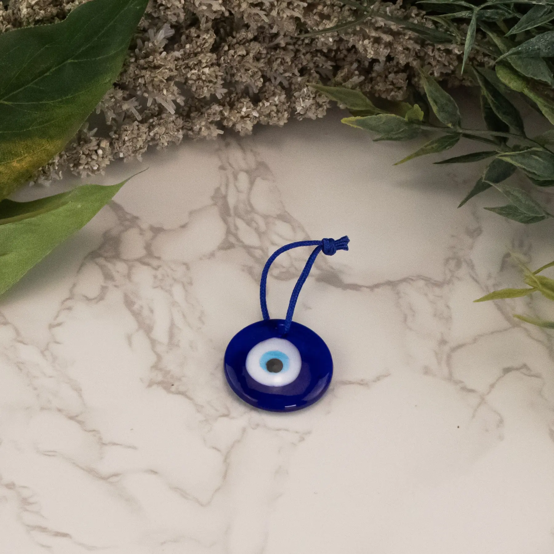 Down To Earth Evil Eye Charm - Protective Glass All Seeing Eye Symbol for Spiritual Protection & Deflecting Negative Energies