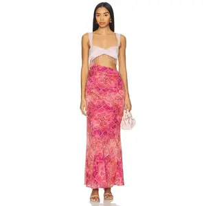 Runaway The Label Alzona Maxi Dress in Gaia Pink