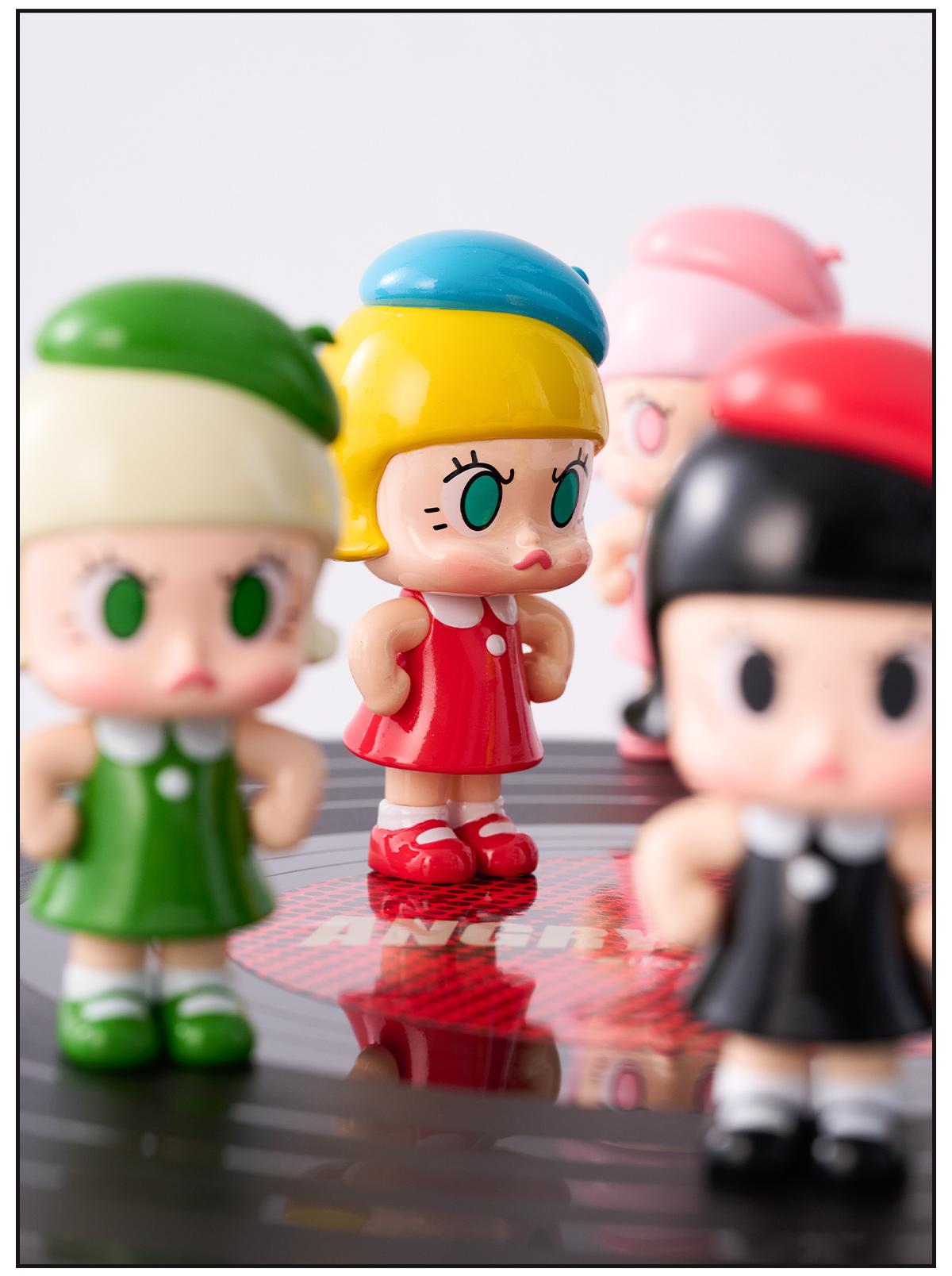 POP MART Angry Molly Mini Figure Set - Long Play 9, Collectible Toys