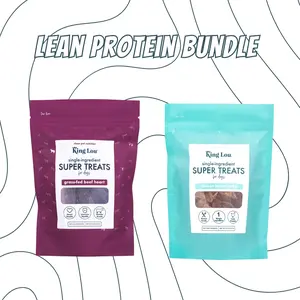 Lean Protein Treats Bundle, USA 100% Sourced and Produced, Healthy Single-Ingredient Human-Grade Natural Treats for Dogs and Cats- Exclusive Bundle Pack