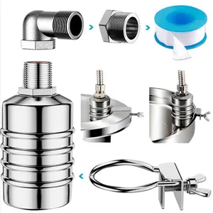 Float Valve 1/2” to 3/4” – 304 Stainless Steel Automatic Water Level Control Valve, Fully Auto Shutoff for Tank, Pool, Livestock Trough, Aquarium – Rustproof & Reliable tiktokshopspringglowup