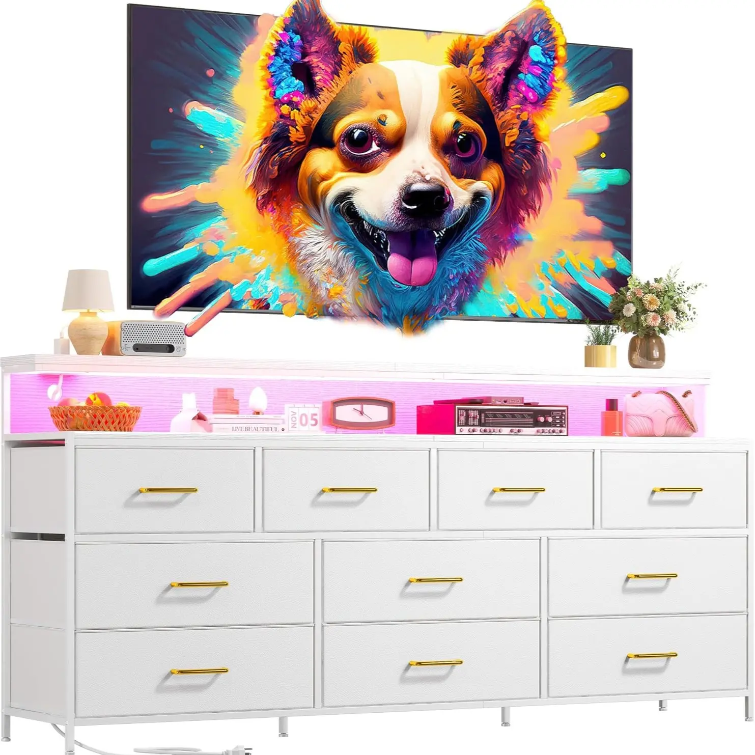 White-10 Drawer(Long)