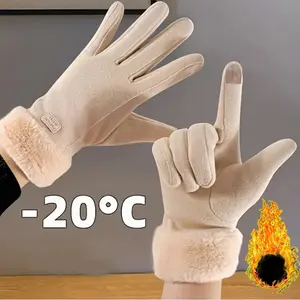 Thermal Winter Gloves with Fleece Lining for Men Women Anti-Skid Touchscreen Compatible Windproof Waterproof for Outdoor Activities Running Cycling and Hiking