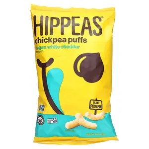 Hippeas Chickpea Puffs, Vegan White Cheddar, 4 oz (113 g)