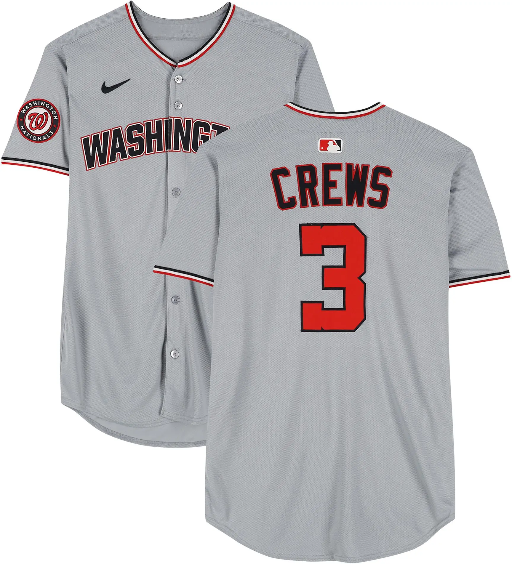Dylan Crews Washington Nationals Player-Issued #3 Gray Jersey from the 2025 MLB Season - Fanatics Authentic Certified