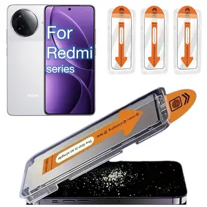 3Pcs Redmi Note 14 13 12 11 11R 11E 10 9S 9 8 6 K80 K 70 K70e K60 K 50 K40 K30 K20 13C 12 10X 10A 9 8a 5G Series Smartphone Screen Protector Kit, 3-Pack Tempered Glass, Ultra HD 9h Hardness, Bubble-Free Easy Install, Auto Alignment Technology, Protection