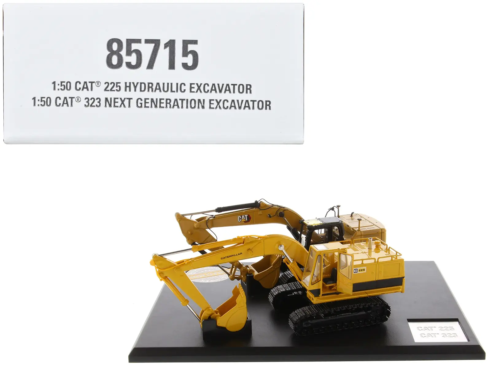 CAT Caterpillar 225 Hydraulic Escavator and Caterpillar 323 Next Generation Escavator Set 1/50 Diecast Models by Diecast Masters