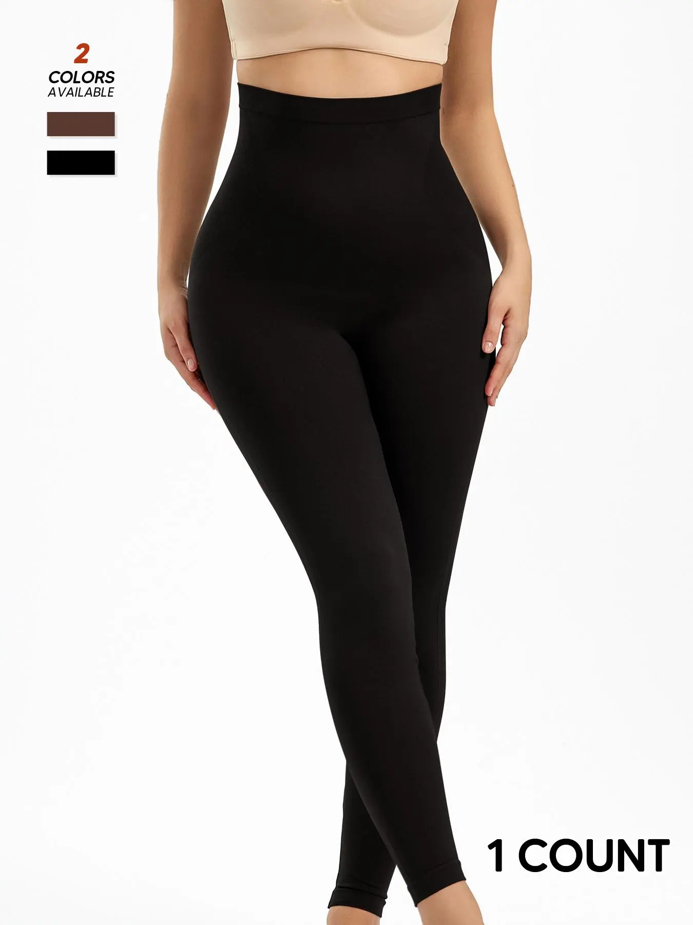 High Waisted Sculpting Stretchy Tummy Control Butt Lift Compression Fitted Leggings, Thigh Slimmer Shapewear for Women, Flattering Fit Shape Enhancer Womenswear