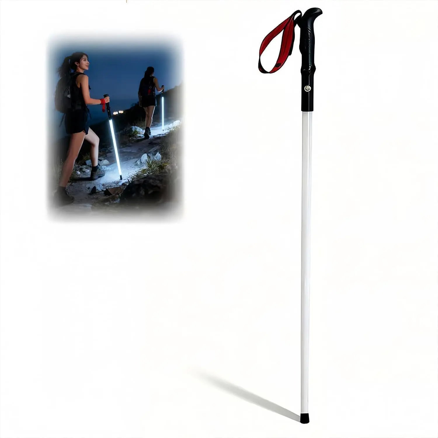 The New LED Illuminated Hiking Poles launched in 2026 are Suitable for Night Hiking and All-Weather Exploration. Continuous 8-Hour Lighting, Suitable for...