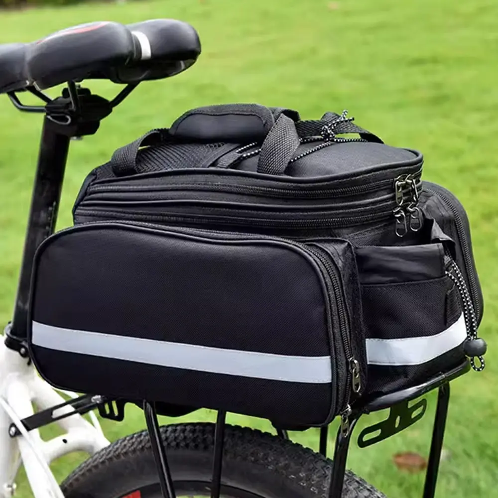 800D Fabric Cycling Pannier with Top Handle, 10L – Max 27L Convertible Bike Rear Rack Trunk Bag for Mountain Bike & Daily Commute, Fitness Training, 1 X Expandable Waterproof Bike Rear Rack Trunk Bag summer sale