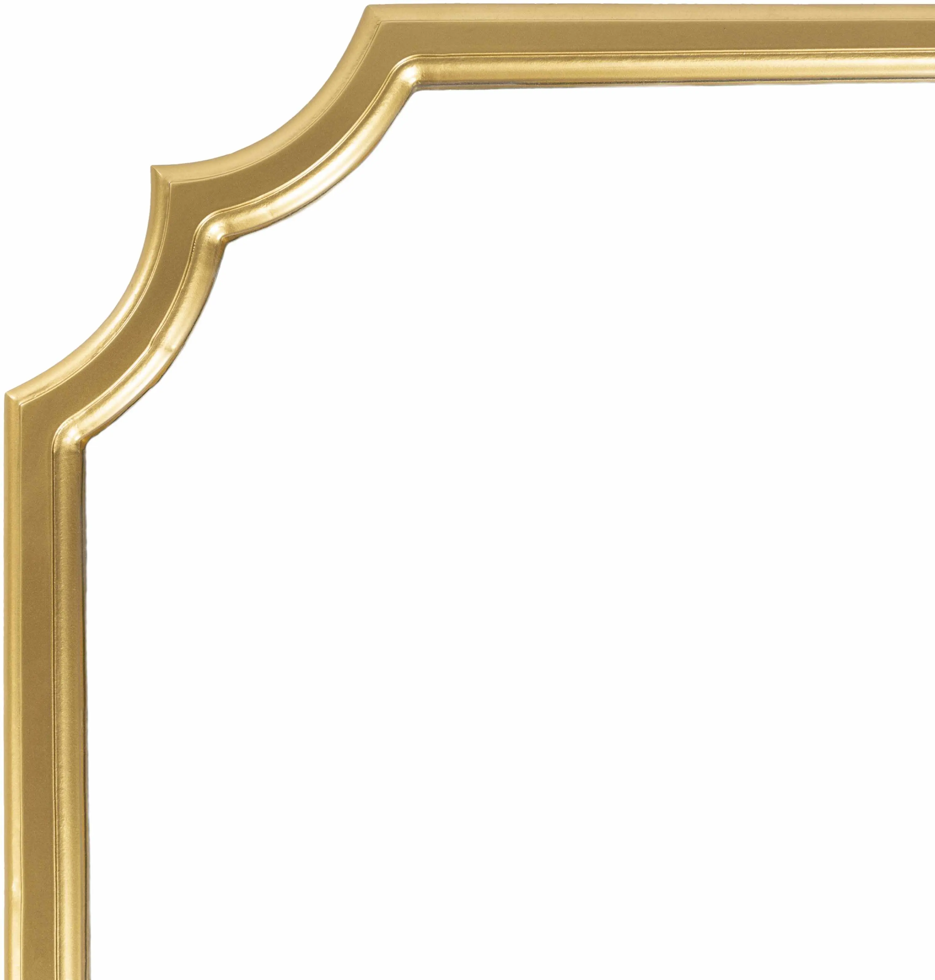 Abangay Gold Contemporary Wood Frame Decor Mirror - Square, Reflective, Wall-Mounted, Unique Room Decor Piece