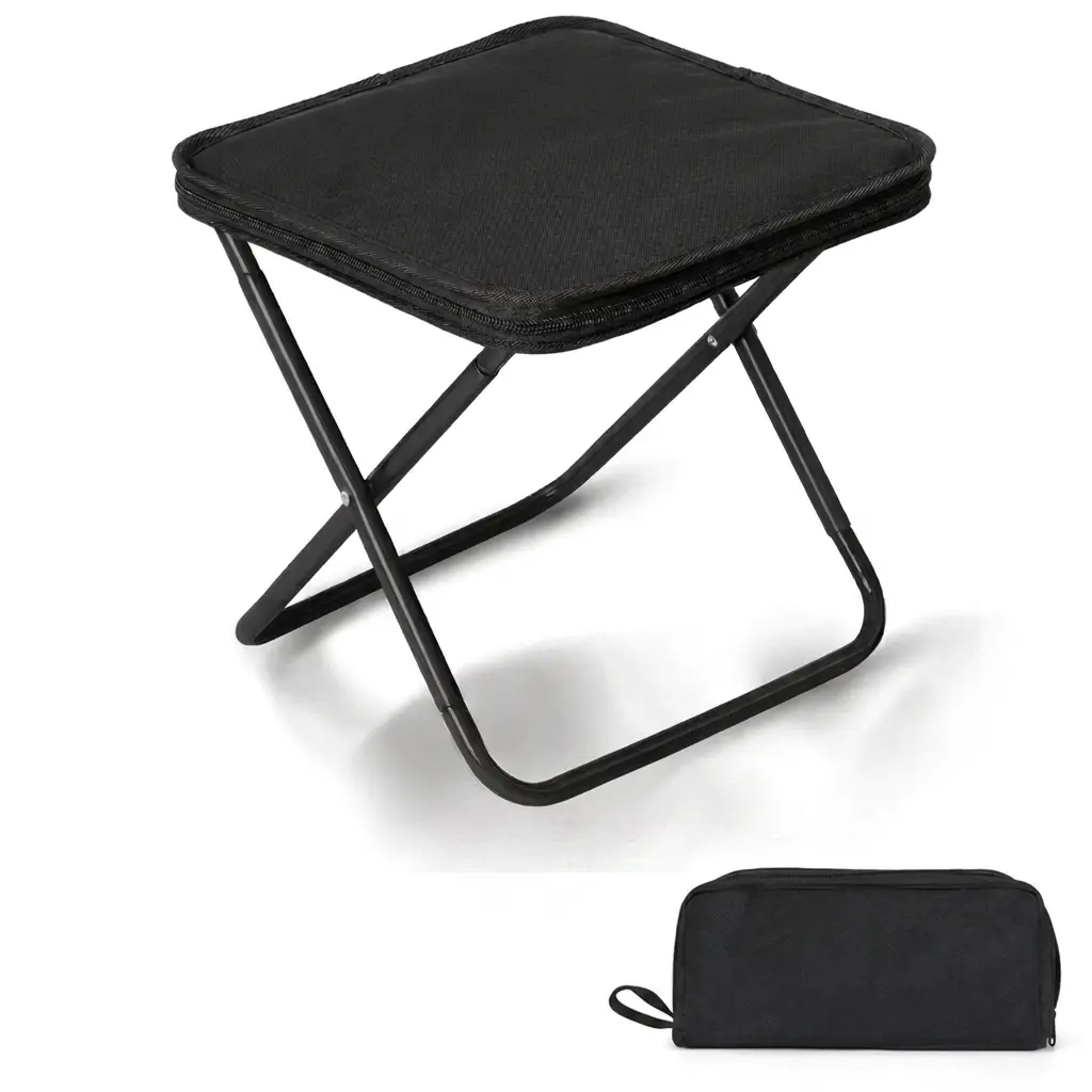 Vomena Portable Folding Stool, Ultra-Light Compact Outdoor Seat with Carry Pouch, Easy-Fold Camping Stool for Hiking, Fishing, Camping, Queuing, Picnics and Outdoor Enthusiasts