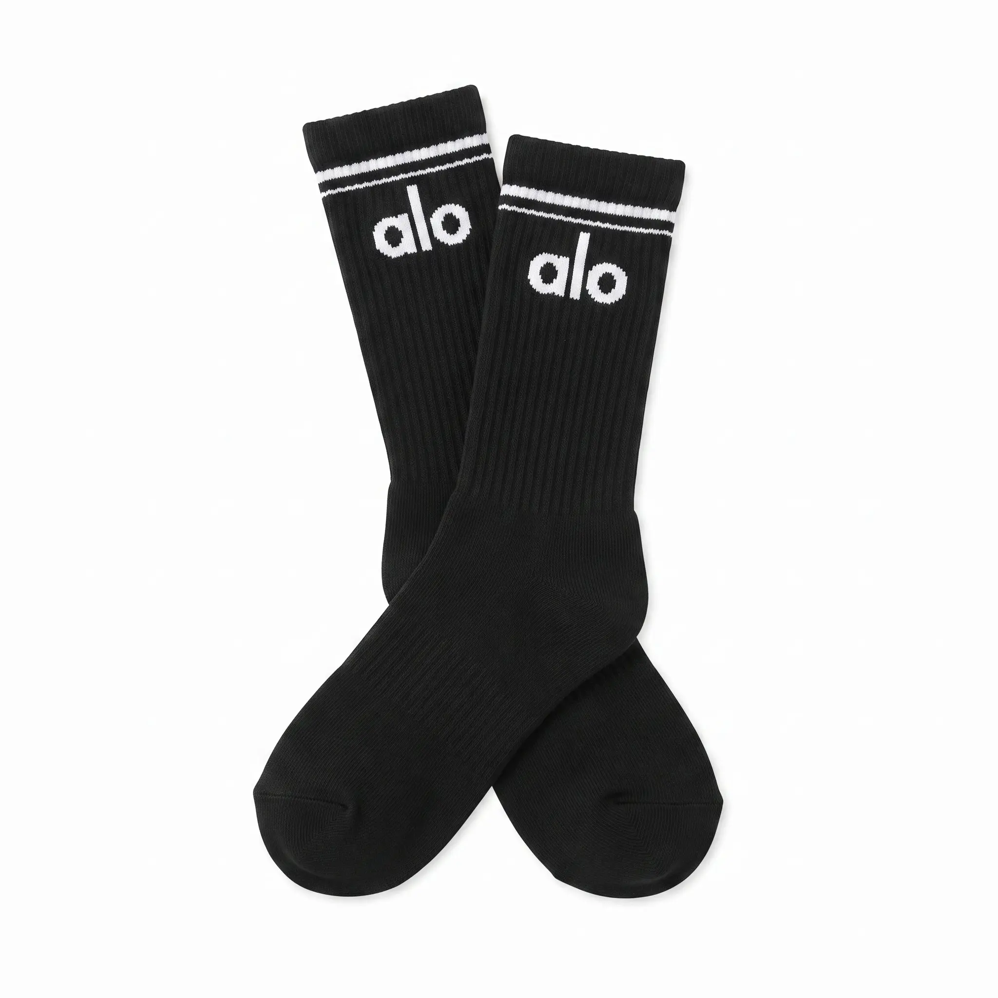 Unisex Half-Crew Throwback Sock - Black/White