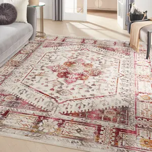 Nourison Vintage Kashan Boho Area Rug, Multicolor Home Decor Rug for Living Room Decor