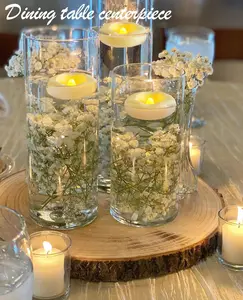 Auto-Illuminate When Contacting Water Floating LED Tealight Candles, 2.3 Inch Waterproof Flameless Battery Candles with 200+ Hours Working Time, Ideal Ornament for Pool Parties, Wedding Centerpieces, Vase & Indoor Table Home Decoration