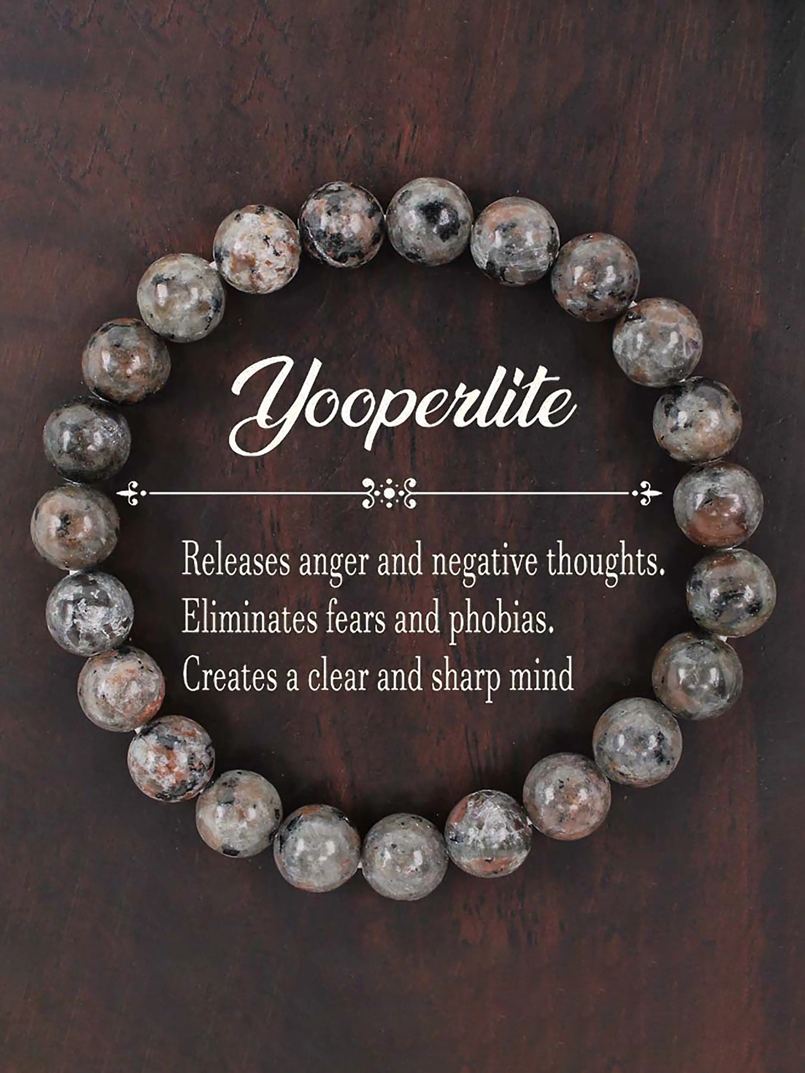 Unisex Natural Jasper Beaded Bracelet, Energy Crystal Stretch Band, Reduces Anxiety, Enhances Focus, Ideal Gift for Friends and Family
