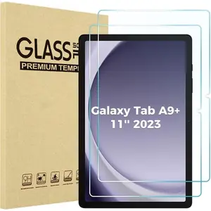 2 Pack Screen Protector For Galaxy Tab A9 Plus 11 Inch 2023, HD Tempered Glass 9H Film Guard For 11" Tab A9+ 5G Tablet (SM-X210,X216,X218)