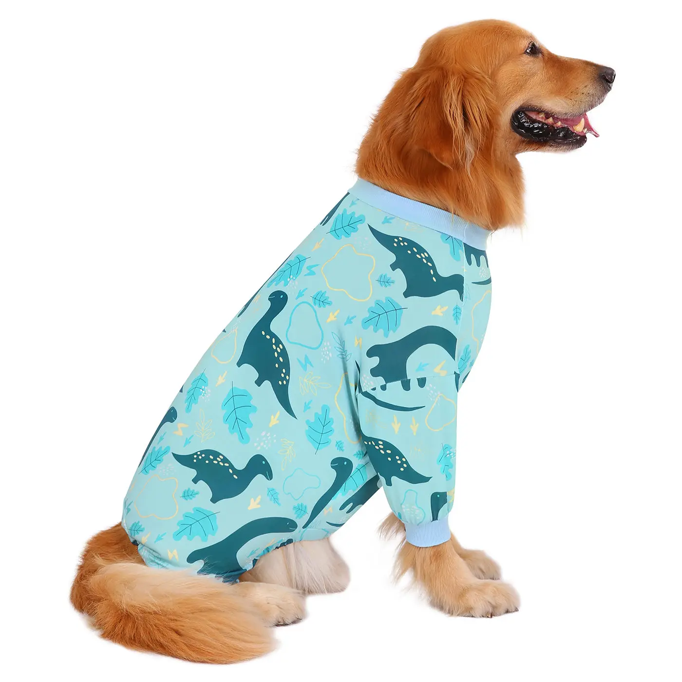 HDE Dog 1-Piece Pajama Jumpsuit - Buffalo Plaid Look, Warm, Breathable, Soft Stretchy Fabric, Shedding-Preventing Outfits for Medium to 3XL Large Breed Dogs Including Husky Clothes - Pet Clothing