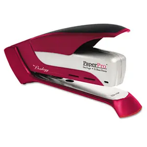 PaperPro InPower 28 Spring-Powered Premium Desktop Stapler, Lightweight Die-Cast Metal, Full Strip Capacity, 1-Finger Operation, One-Finger