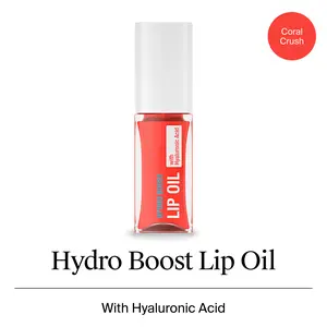 Neutrogena Hydro Boost Tinted Lip Oil with Hyaluronic Acid, Designed to Hydrate & Nourish, Coral Crush, .2 fl. oz