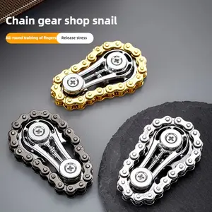 Sprockets Flywheel Fingertip Gyro Fidget Spinner Antistress Anxiety Stress Relief Fidgeting Metal Bike Chains EDC Spinner Fidget Toys For Adult