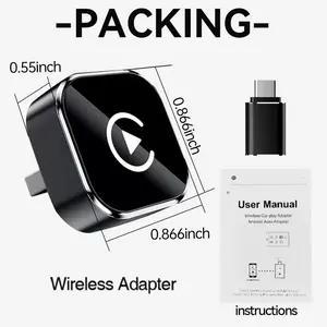 2026 Wireless CarPlay Adapter for Apple,for Android, Upgrade Wired to Wireless, Mini USB-C/Type-C Design, Plug and Play, No Delay Bluetooth+WIFI Stable Connection Car Play for iPhone, with Web App and OTA Updates
