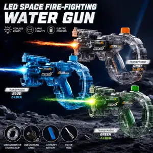 2026 Ultimate Battle Water Gun Powerful Electric Water Gun, Water Blaster Automatic Squirt Gun with Glowing Muzzle , Up to 32 FT Range, Outdoor Summer Party Toy OutdoorFun for Adults &Kids Toys #Summervibes